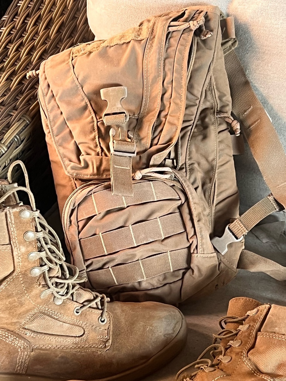 πUSMC Tactical Sling Backpack - Brown - Picture 4 of 5